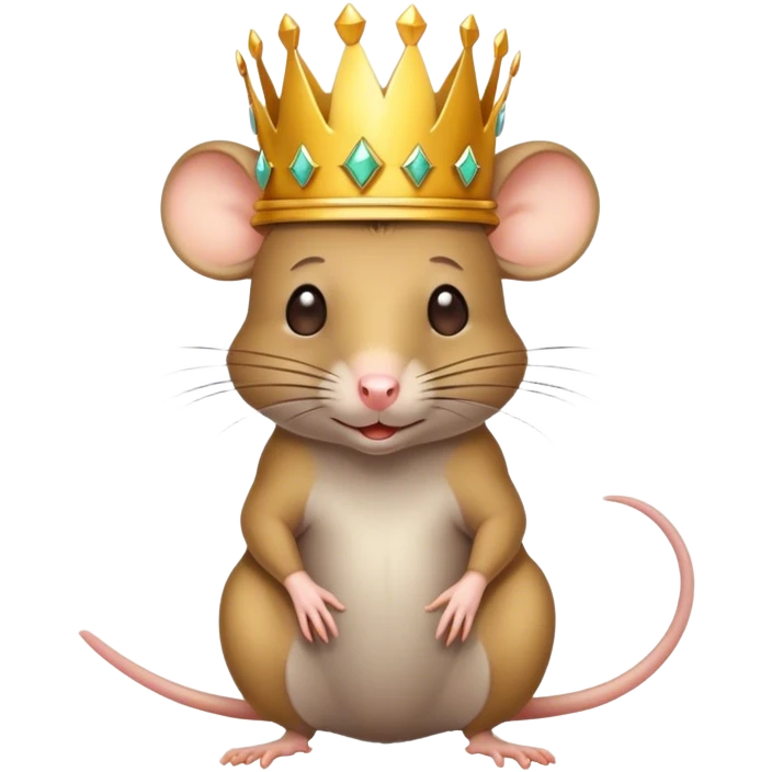 Rat wearing a crown emoji
