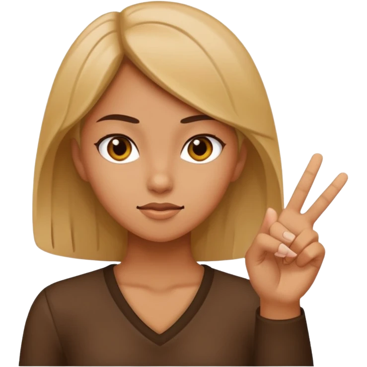 girl doing the middle finger emoji