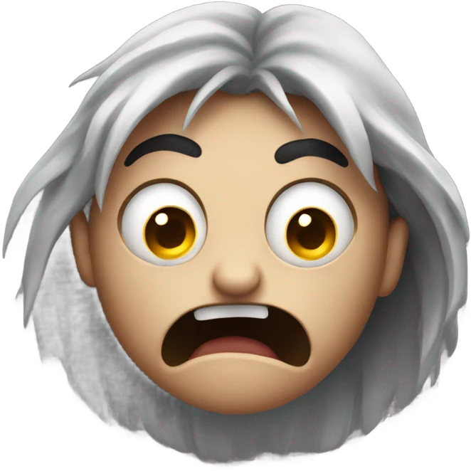 Horrified scared spirit face emoji