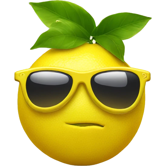 Lemon wearing lemon sunglasses emoji