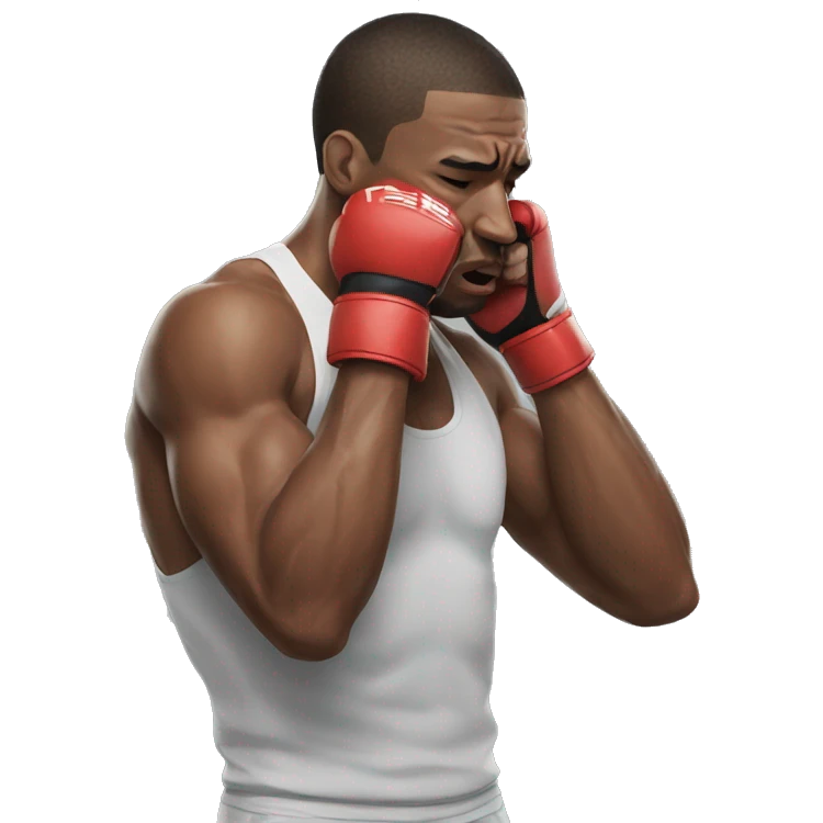 mma fighter holding his head in pain emoji