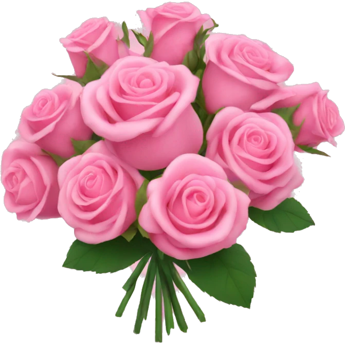 A bouquet of pink roses emoji