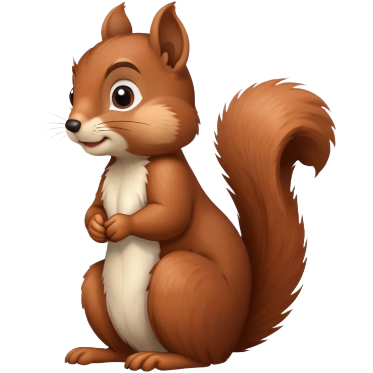 Squirrel in deep thought with hand on the chin emoji
