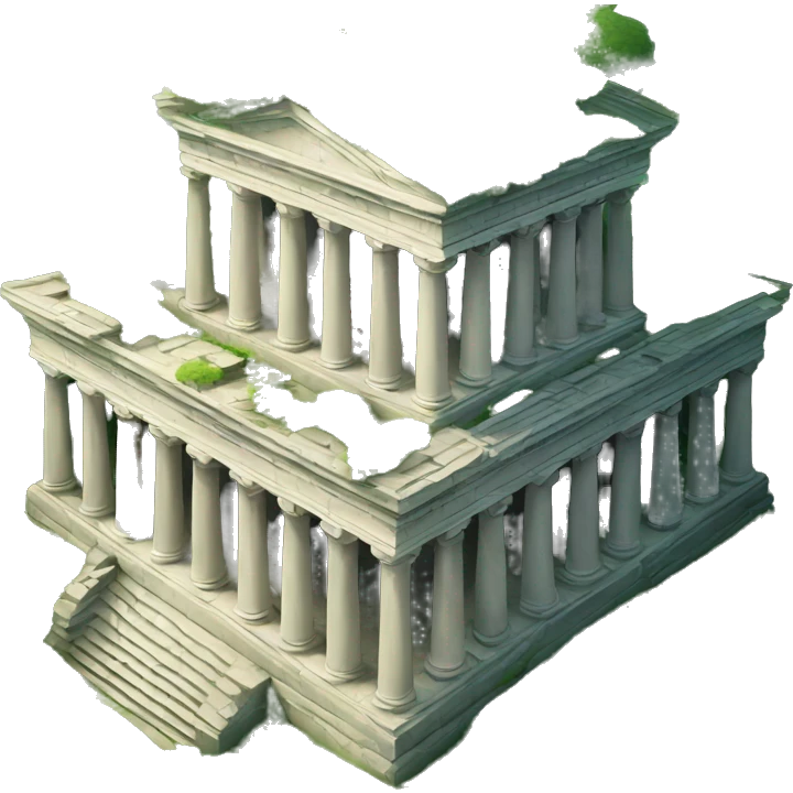 Overgrown Roman temple in the clouds emoji
