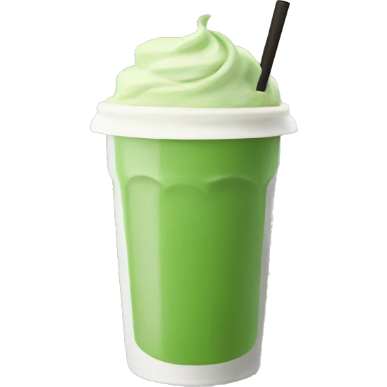 create a green tea boba latte emoji