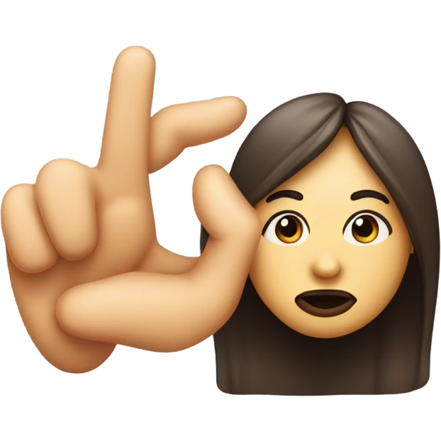kissing face with peace hand emoji