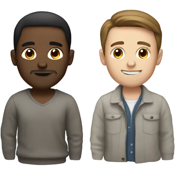 white skinned and brunette man emoji