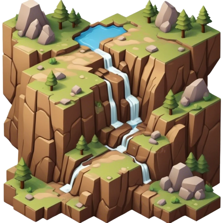 isometric rugged terrain tile emoji