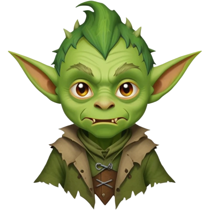 Steven Miller as a goblin with a mischievous expression emoji