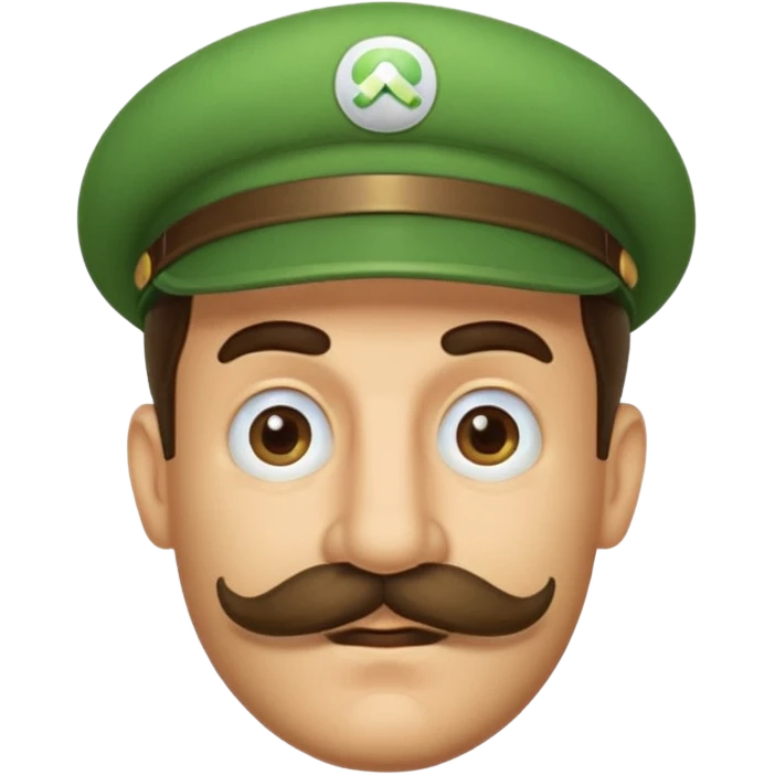luigi with a  big mustache emoji
