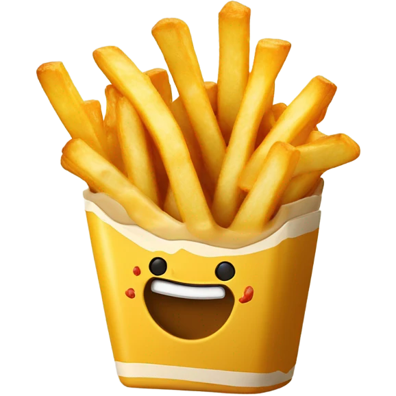 Fries with hot cheese sauce  emoji