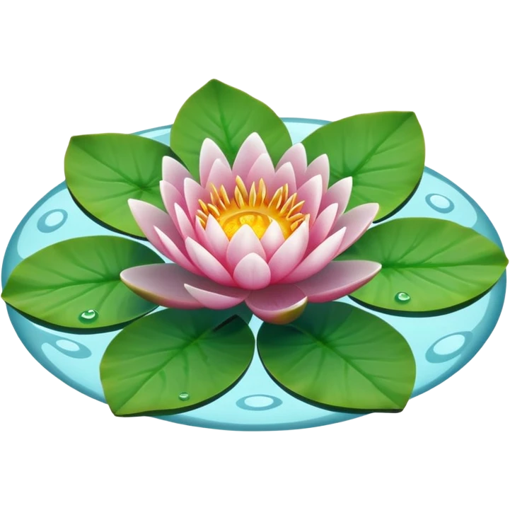 water lily circle leaf emoji