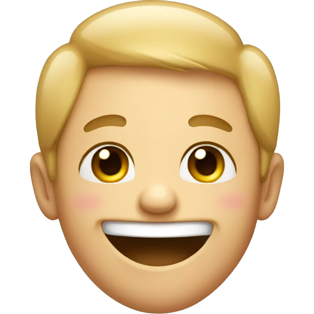 A very big smile with blushing cheeks  emoji