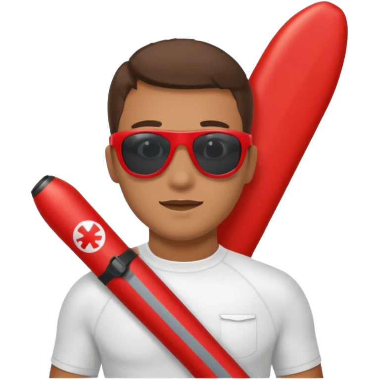 Lifeguard Holding Rescue Tube emoji