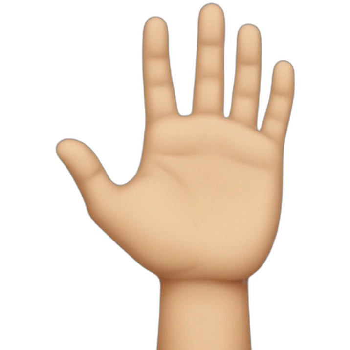 hand without little finger emoji