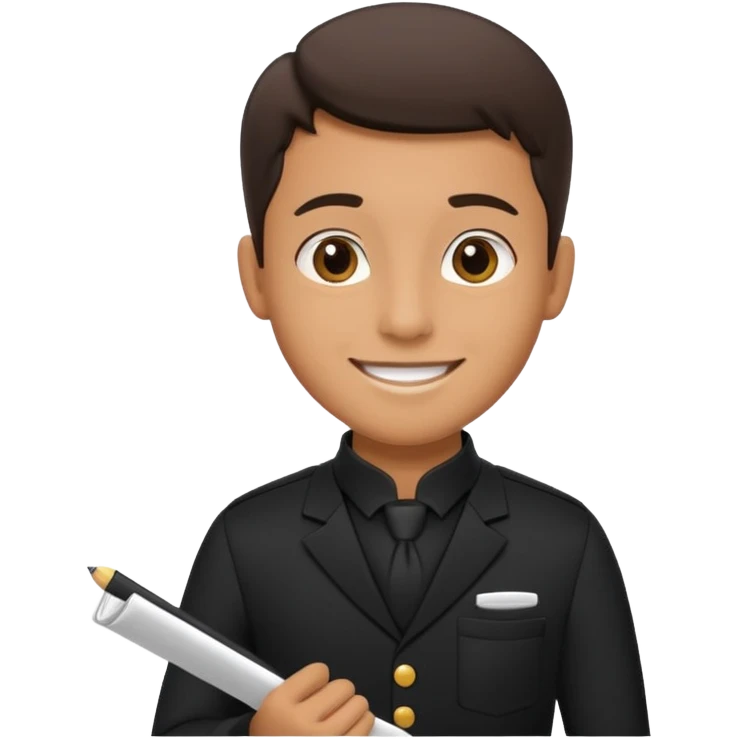 Waiter asking for what you want to eat  emoji