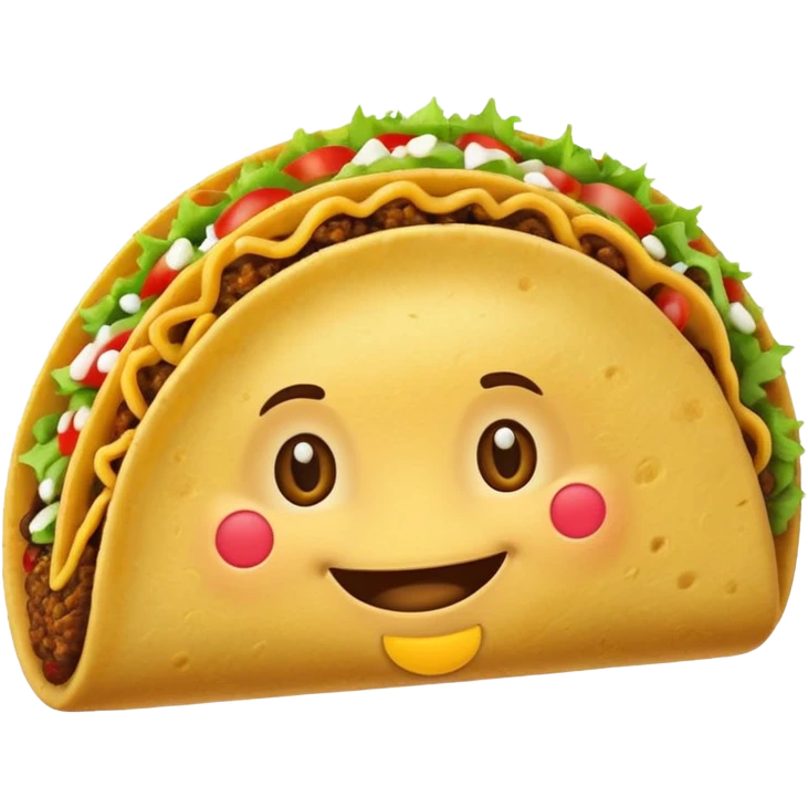 a taco smiling  emoji