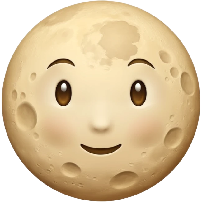 Beige moon on the sky background emoji