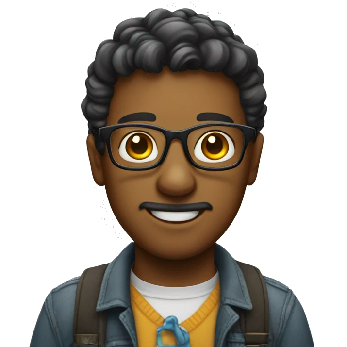 Nerd with braces and glasses emoji