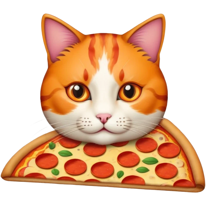 cat with pizza emoji