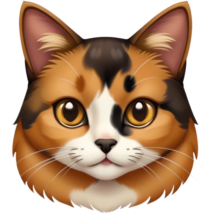 Kira tan brown black calico cat emoji