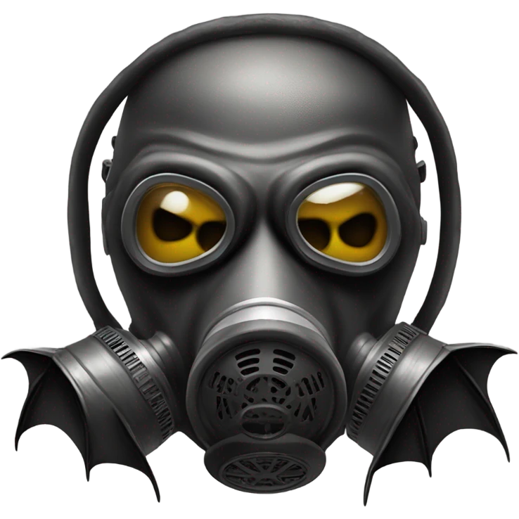 Gas mask wearing bat  emoji