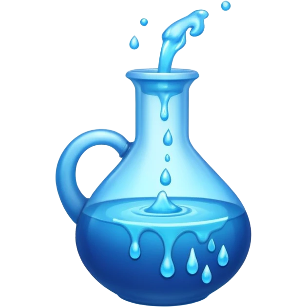 pozione blu che viene svuotata  emoji