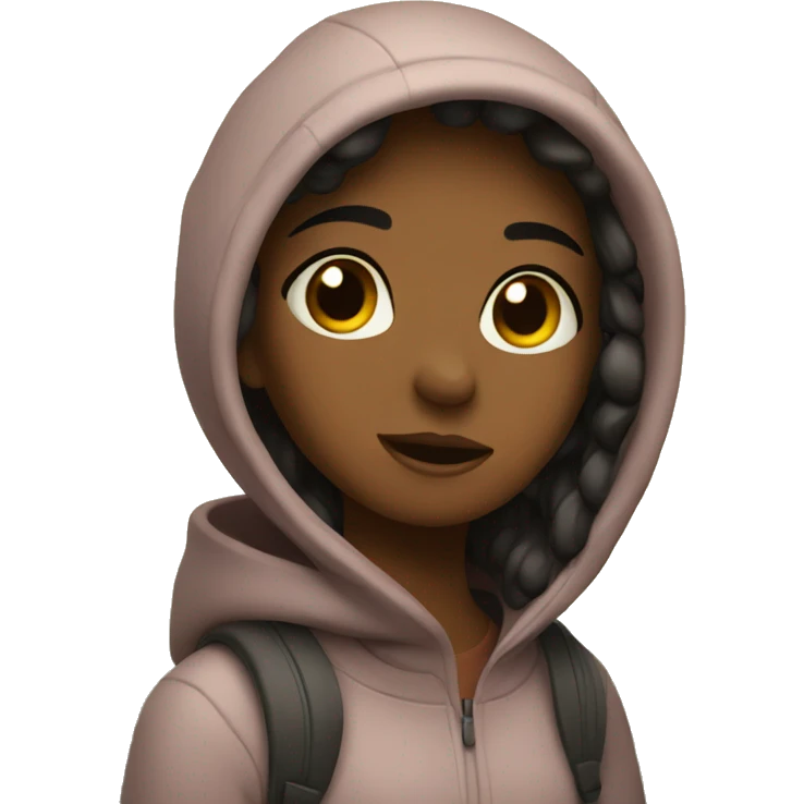 Cozy girl in the forest emoji