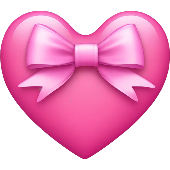 Pink light heart with a bow  emoji