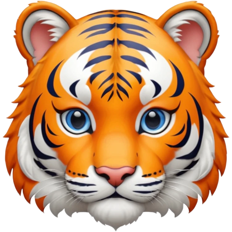 Tiger White oye blue emoji