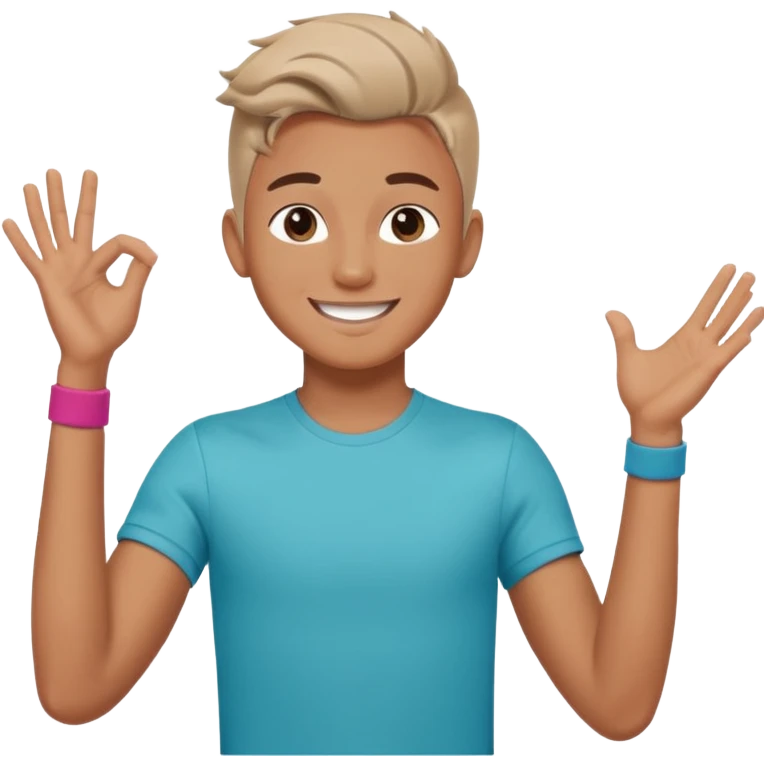 boy tiktok dance half body no tiktok logo emoji