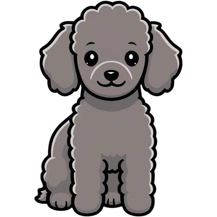 Pudel toy black emoji