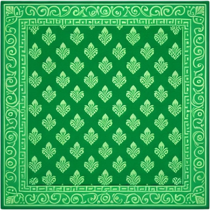 traditional patterned green carpet emoji