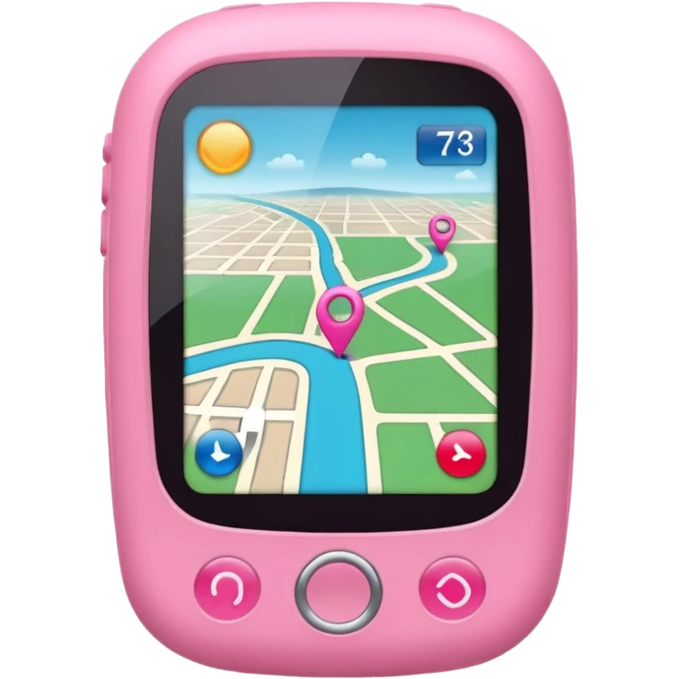 pink gps emoji