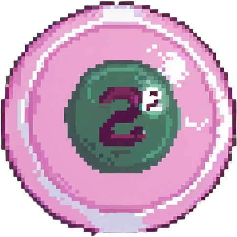 pink billiard ball with the number 23 emoji