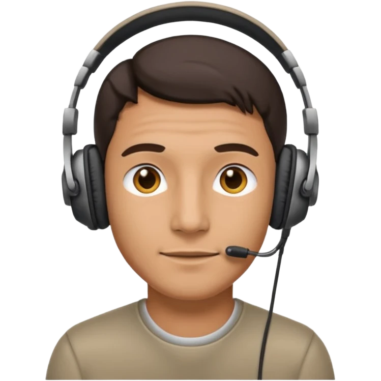 Man with over-ear headphones emoji