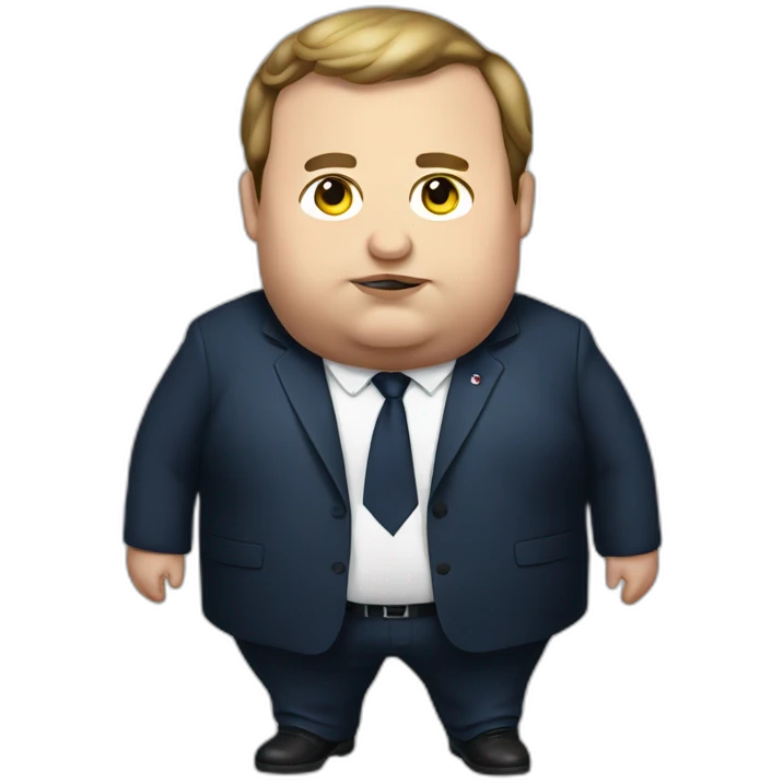 obese macron emoji