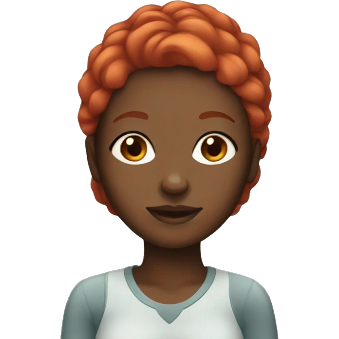 black girl with red hair  emoji