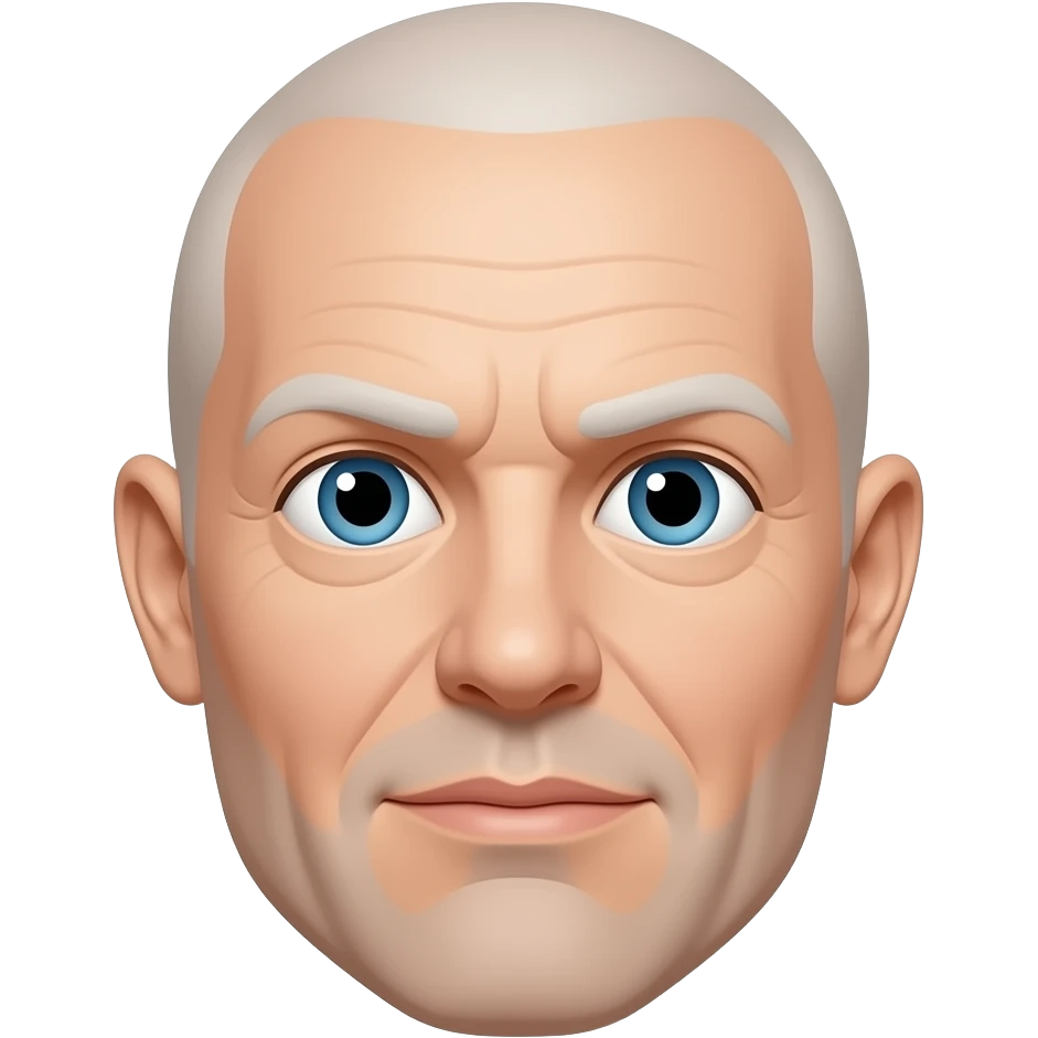 White and bald emoji