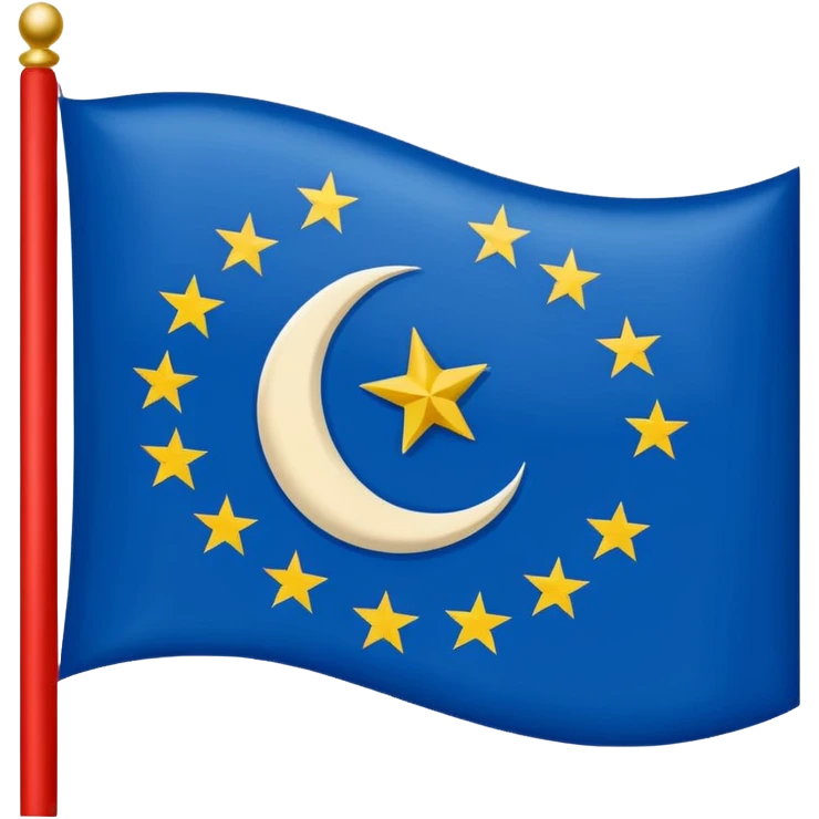 create an east turkestan flag emoji. the shape of flag is like usual flag emojis alright emoji