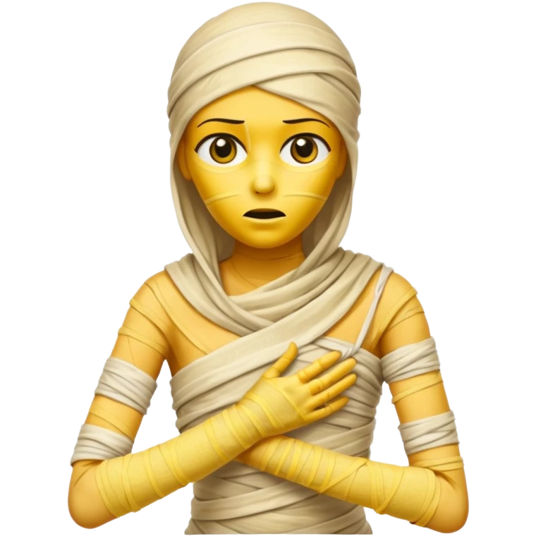 mummy Human figure wrapped in yellowed bandages, one arm stretched forward.
 emoji