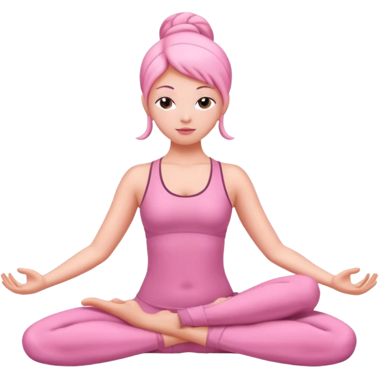 Yoga pink aesthetic emoji