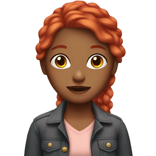 girl with red hair indoors emoji