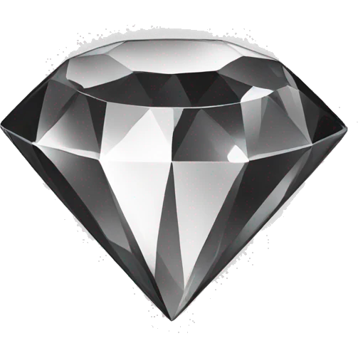 diamond with black and white  emoji