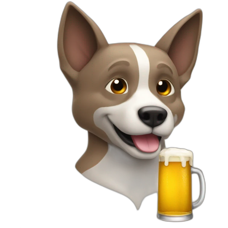 Chauve qui boit une biere emoji