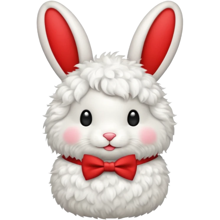 curly bunny with red bowtie emoji