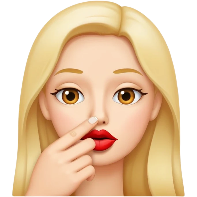 finger icon over lips, shushing emoji