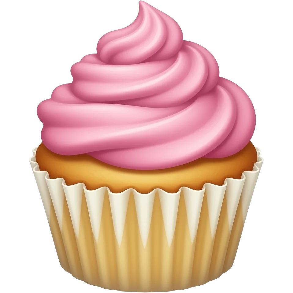 Cupcake with pink icing emoji