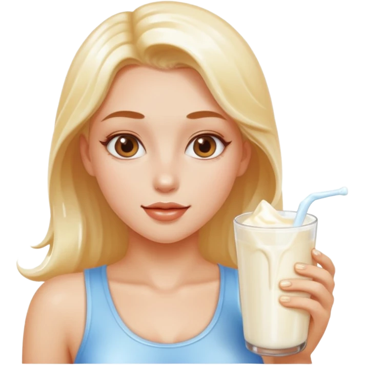 Sexy girl covered in milk emoji