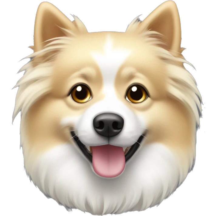 White and blonde spots spitz emoji